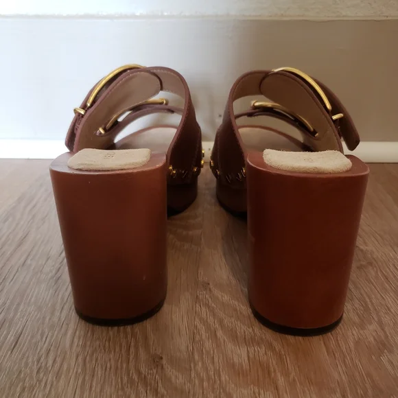 Veronica Beard Halifax leather clogs in Hazelwood womens shoes size 5.5 - Picture 9 of 16